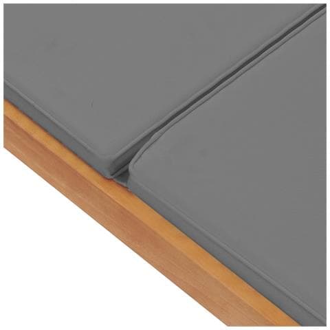 Lusso Casadino -  Lettino Prendisole Con Cuscino In Massello Di Teak Grigio Scuro - Foto 8