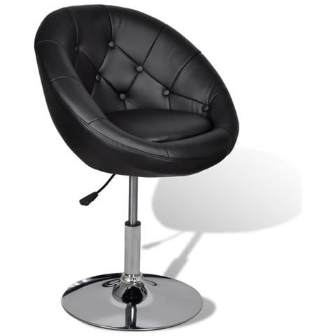 Lusso Casadino -  Sgabello Da Bar Nero In Similpelle - Foto 1