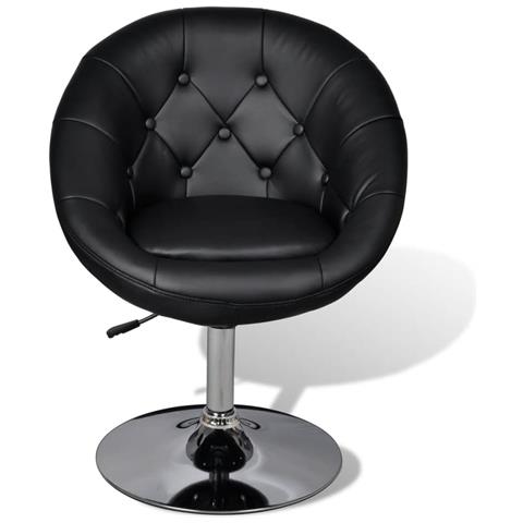 Lusso Casadino -  Sgabello Da Bar Nero In Similpelle - Foto 2