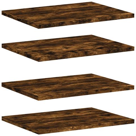 Lusso Casadino - Mensole Parete 4pz Rovere Fumo 40x30x1,5 Cm Legno Multistrato - Foto 1