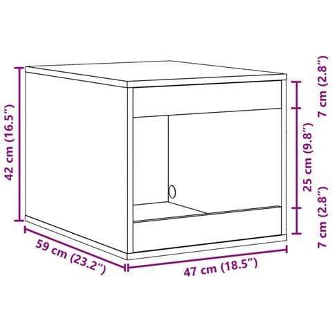 Recinto Lettiera Gatti Rovere Sonoma 47x59x42 cm in Truciolato - Foto 9