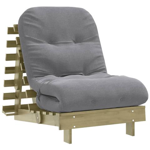 Divano Letto Futon con Materasso 70x206x11cm Pino Impregnato - Foto 1