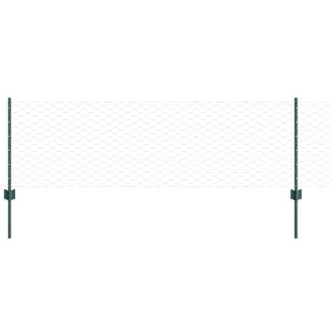 Posti da Recinzione 11 pz U-Channel Verde 120 cm Acciaio - Foto 1