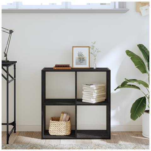 Libreria Nera Rovere 68,5x32x68,5 cm Legno Ingegnerizzato - Foto 2