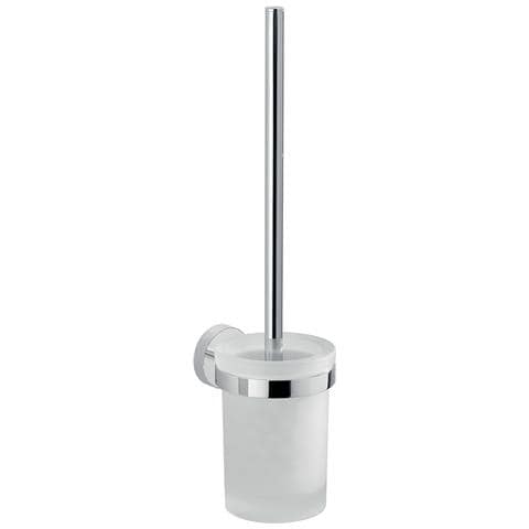 Scopino Wc Con Ciuffo In Setole Da Muro In Acciaio Inox E Cromall 2333-03 Serie Eros Cromato - Foto 1