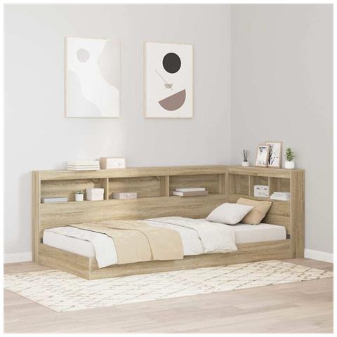 Testata contenitore rovere sonoma 80 cm Legno multistrato - Foto 2