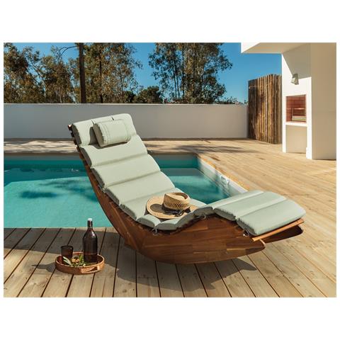 Cuscino Per Sdraio Brescia Premium 180 X 60 Cm Verde Chiaro - Foto 1