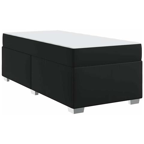 Struttura del letto Nero 100 x 200 cm Pelle sintetica - Foto 1