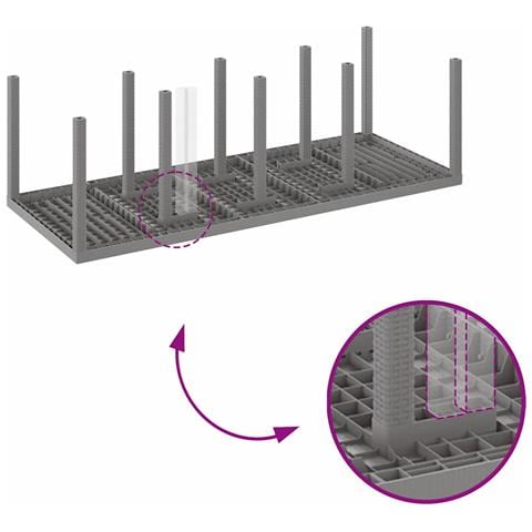 Set da Pranzo per Giardino 9 pcs Bianco Rattan Polt - Foto 9