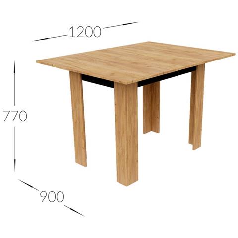 Tavolo Honey - Marrone - Truciolare - 90x60x77 Cm - Foto 4