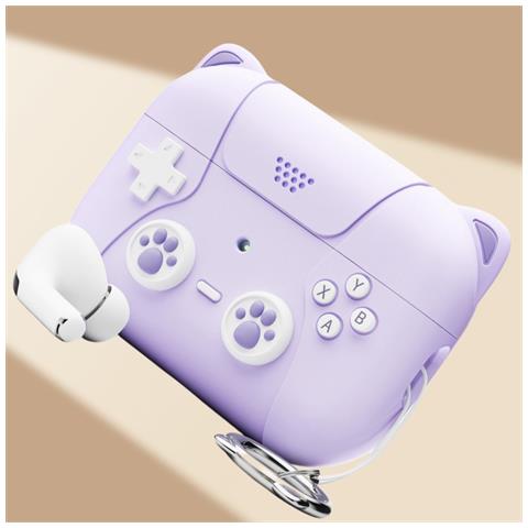 Custodia Protettiva In Silicone Compatibile Con Apple Airpods Pro 3 - Antigraffio, Antiurto Purple - Foto 2