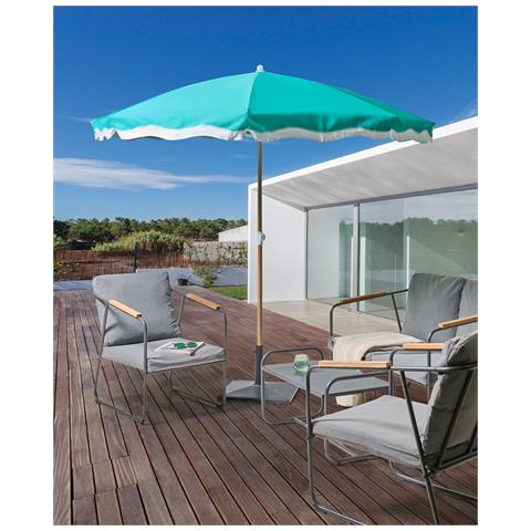 Ombrellone Da Esterno 232 Cm Sestriere Turchese - Foto 1