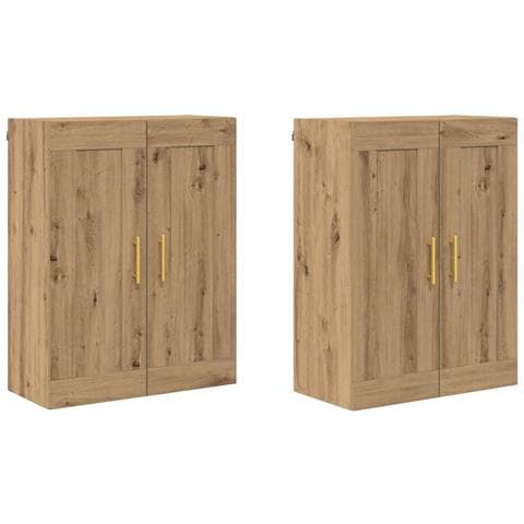Mobile a muro 2 pcs Rovere artigianale 69,5 x 34 x 90 cm - Foto 1