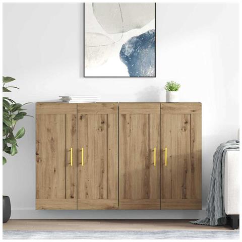 Mobile a muro 2 pcs Rovere artigianale 69,5 x 34 x 90 cm - Foto 2