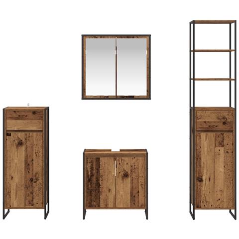 Set di mobili per il bagno Legno vecchio Legno multistrato - Foto 9