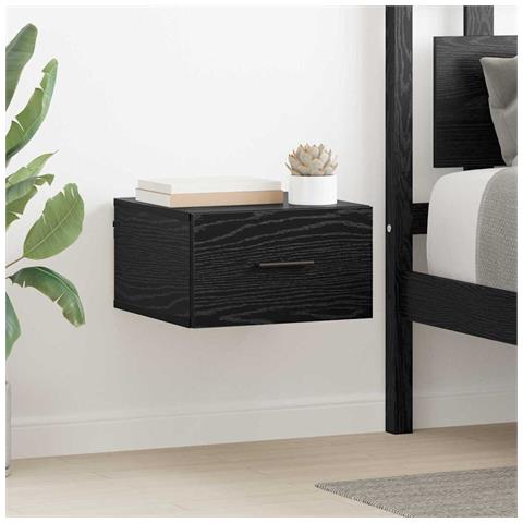 Armadio da Notte con cassetto 2 pcs Rovere nero 35 x 35 x 20 cm - Foto 2