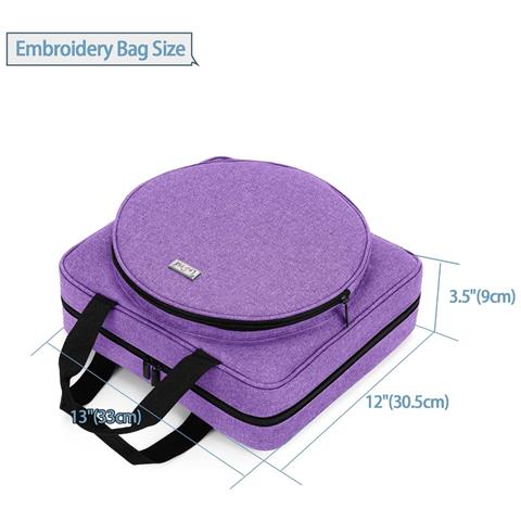 Borsa Portaoggetti Per Ricamo /cucito Di Grande Capacità - Organizer Portatile Purple - Foto 5
