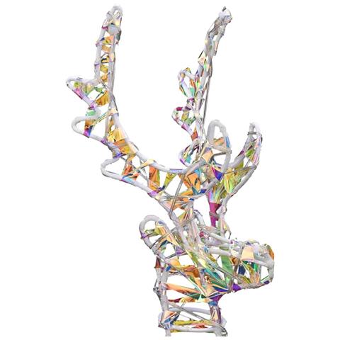 Slitta trainata da renna Bianco caldo 30 x 12 x 54.5 cm PET - Foto 9