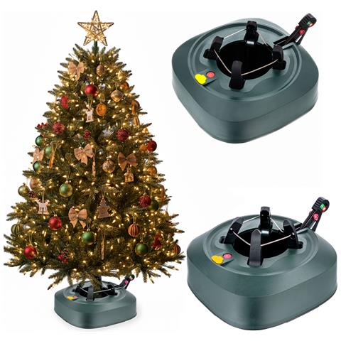 Base albero di Natale PREMIUM, solida e pesante, grande, per albero max 2,8 m, meccanismo automatico, verde - Foto 4