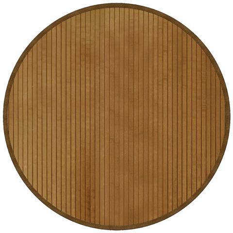 Tappeto Rotondo Marrone 80 cm in Bambù - Foto 1