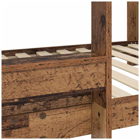 Letto a Castello per Bambini Legno vecchio 90 x 200 cm - Foto 9
