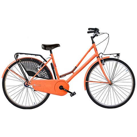 Bici Da Donna Linea Olanda Bicicletta City Bike Ol26 Senza Cambio 1v Completa Di Accessori Con Luci A Led - 46 Panna - Foto 2