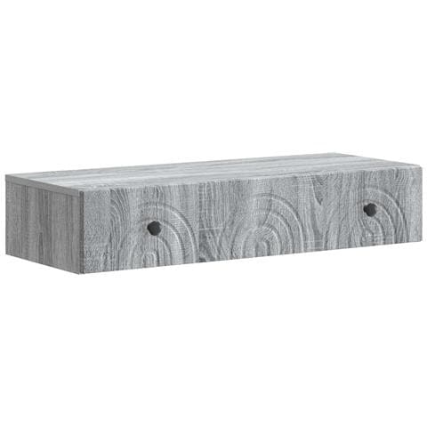 Tavolino da Parete Laterale Grigio Sonoma 87,5 x 34,5 x 17 cm - Foto 1