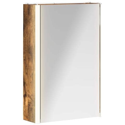 Mobiletto per specchio da bagno Rovere fumé 33 x 11,5 x 50 cm - Foto 1