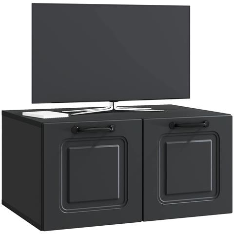 Mobile Porta TV da Muro Nero 59,5 x 41 x 30 cm - Foto 2