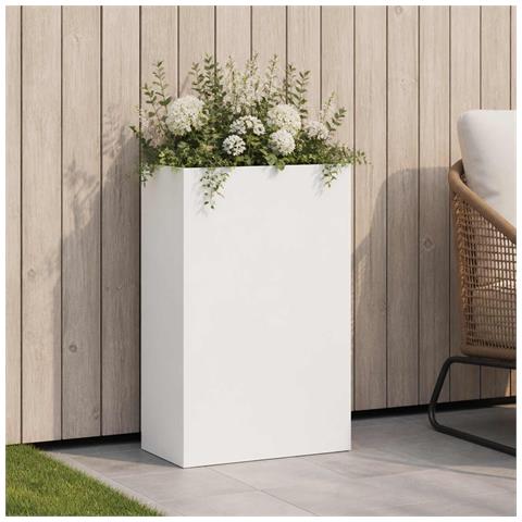Vaso da giardino Bianco 50 x 20 x 75 cm - Foto 2