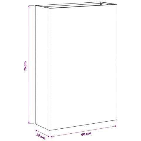 Vaso da giardino Bianco 50 x 20 x 75 cm - Foto 7
