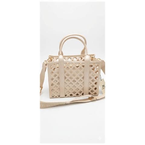 Borsa Flat Pot BeigeLight Gold di - Foto 2