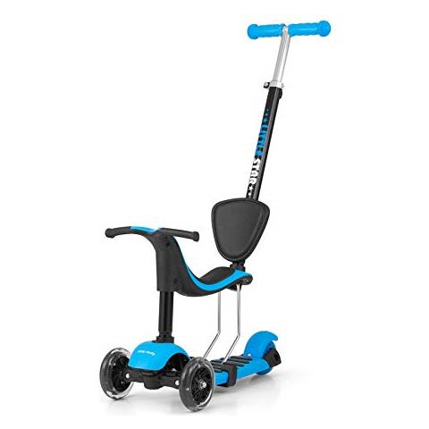 Little Star Monopattino A 3 Ruote Per Bambini, 3-en-1 (blu)  - Foto 1