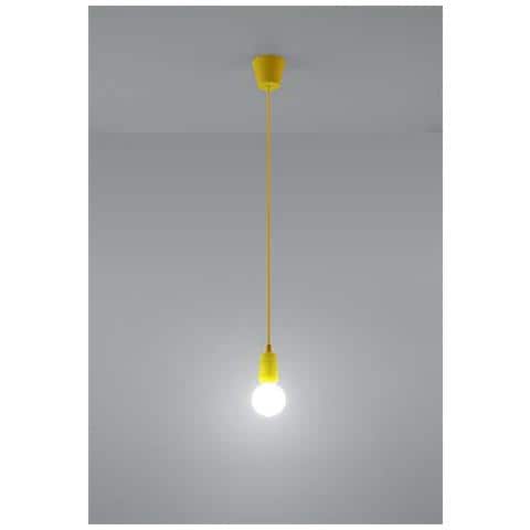 Sollux Sl. 0578 - Lampadario A Sospensione Diego 1, Moderno Led Giallo Per Soggiorno, Camera Da Letto, Corridoio, Ufficio, Attacco E27, Colore: Giallo - Foto 2