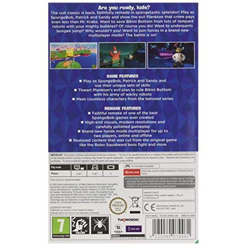 Spongebob Squarepants Battle for Bikini Bottom - reidratato Nsw - Nintendo Interruttore - Foto 6