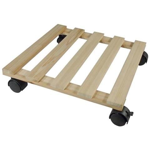 Tablette A Roulettes Pour Plantes - Sapin - H7,4 X 35 X 35 Cm - Foto 1