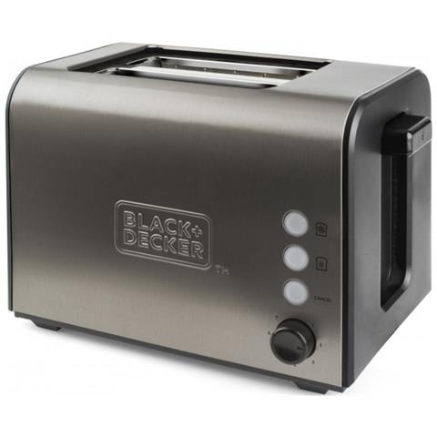 Black+decker Bxto900e Tostapane, 900 W, Acciaio Inossidabile, Grigio - Foto 2