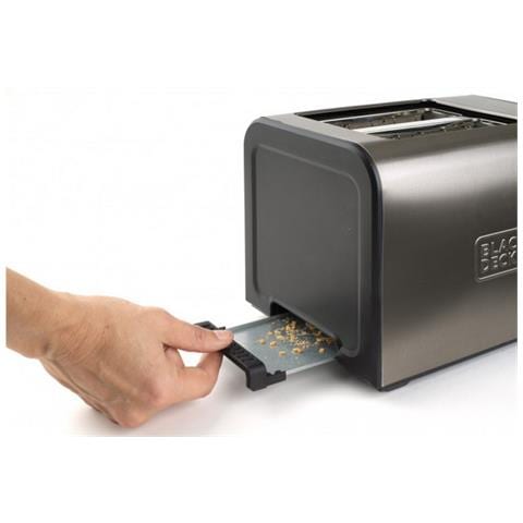 Black+decker Bxto900e Tostapane, 900 W, Acciaio Inossidabile, Grigio - Foto 4