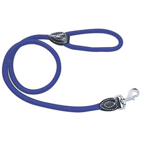 Guinzaglio Tubolare In Corda Con Finiture In Similpelle Per Cani Rosso 14 X 1200 Mm - Foto 1