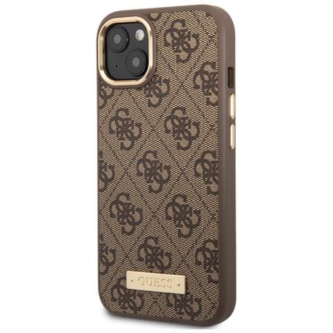 Cover Per Iphone 14 Pu 4g Metal Plate, Marrone - Foto 2