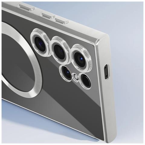 Cover Magsafe Per Samsung S24 Ultra In Silicone Bordo Cromato - Foto 5