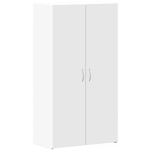 Schedario Bianco 60x32x115 Cm In Legno Multistrato - Foto 2