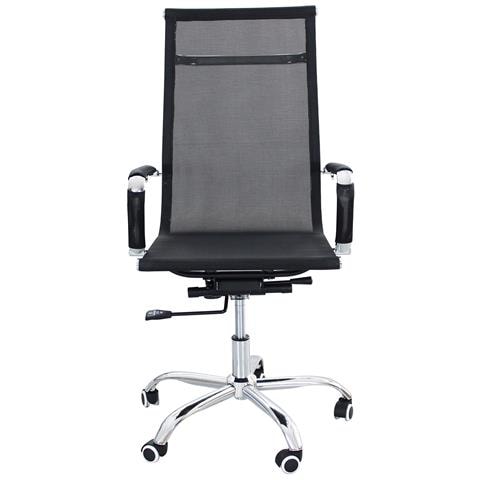 Poltrona Sedia Da Ufficio Con Altezza Regolabile E Finiture Cromate Saphira - Foto 1