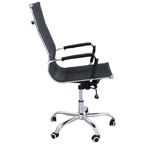 Poltrona Sedia Da Ufficio Con Altezza Regolabile E Finiture Cromate Saphira - Foto 2
