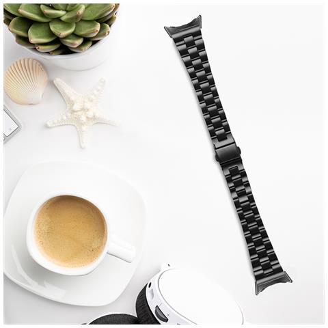 Cinturino Per Orologio In Acciaio Inossidabile Da 20 Mm Per Google Pixel Watch Black - Foto 2