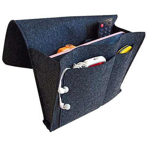 Borsa Portaoggetti In Feltro Per Letto /divano Misura S Darkgrey - Foto 1