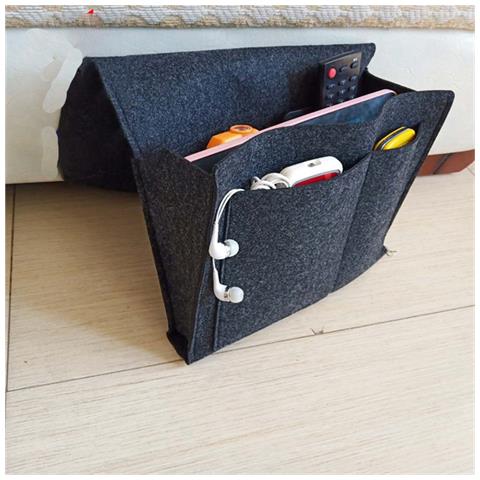 Borsa Portaoggetti In Feltro Per Letto /divano Misura S Darkgrey - Foto 5