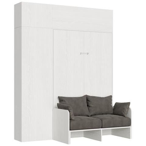 Letto 120 Sofà Kentaro Bianco Frassino Con Colonna - Pensile Vasistas - Pensile Sopra Colonna  (alessia 20) - Foto 1