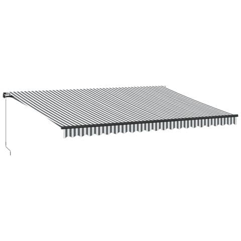 Tenda Retrattile Manuale Con Led Antracite / Bianco 500x300 Cm - Foto 2