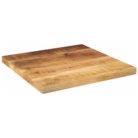 Piano Per Tavolo 40x40x3,8 Cm Quadrato Legno Di Mango Grezzo - Foto 2